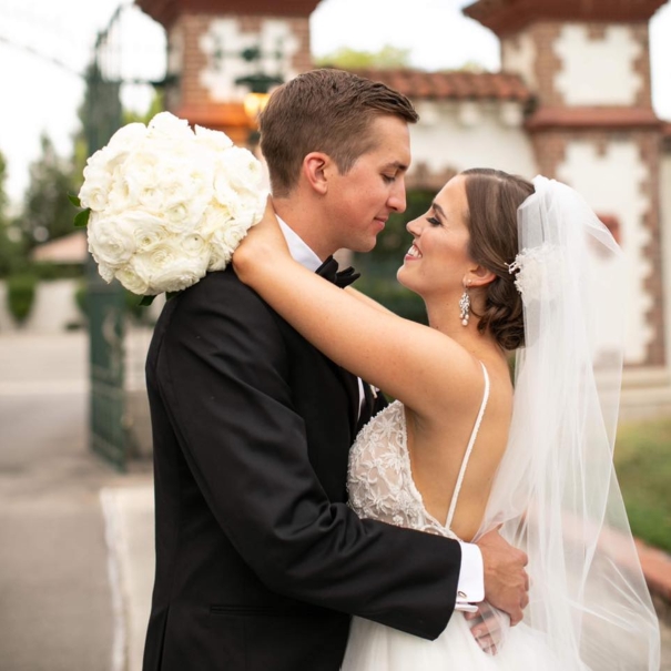 Doctor Carlson and his wife on their wedding day