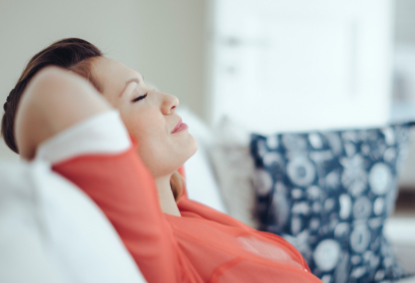 Patient relaxing after sedation dentistry