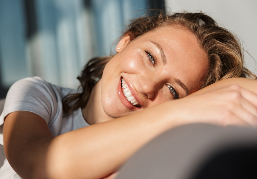 Woman smiling